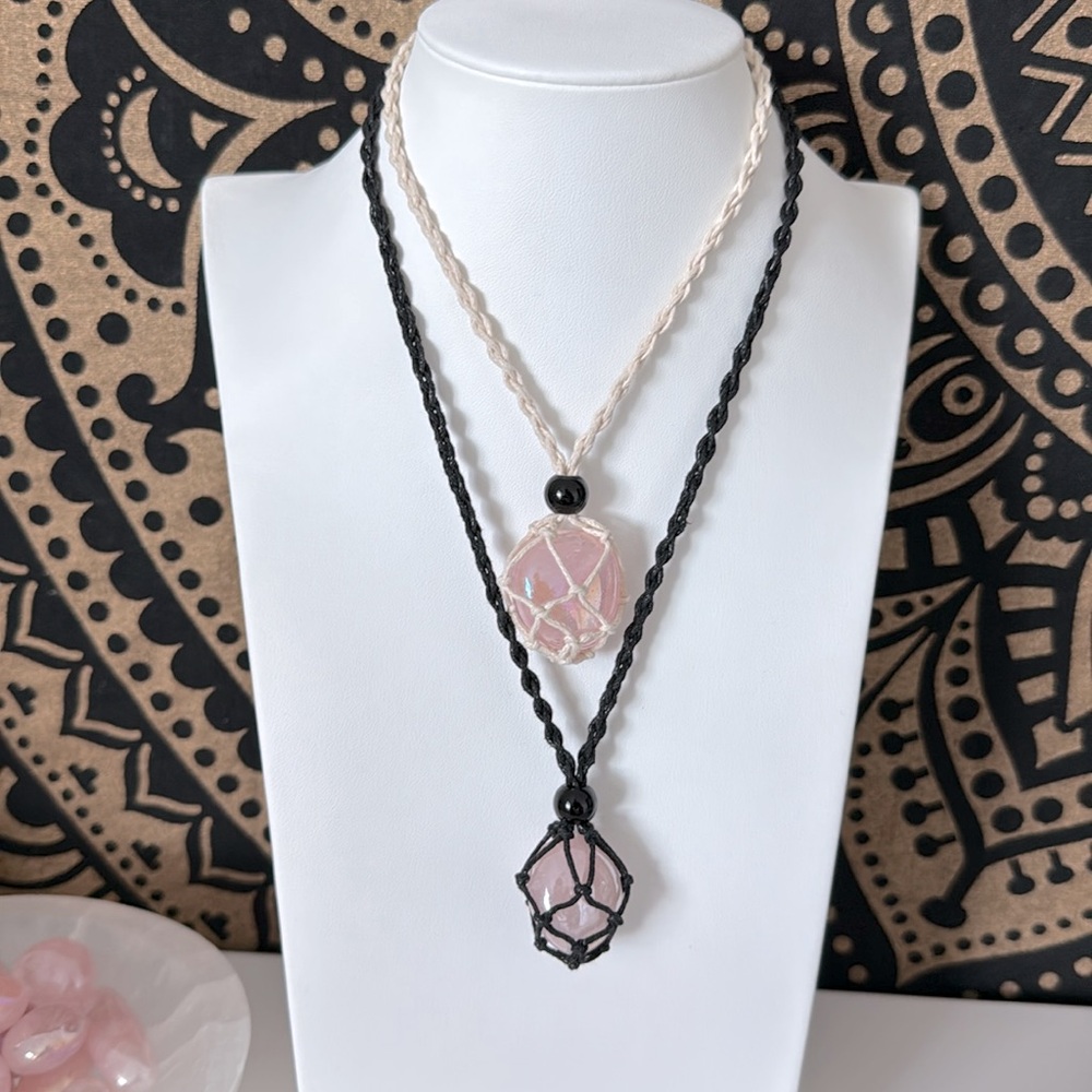 A2.  Interchangeable tumble crystal necklace + FREE Crystal Gifty